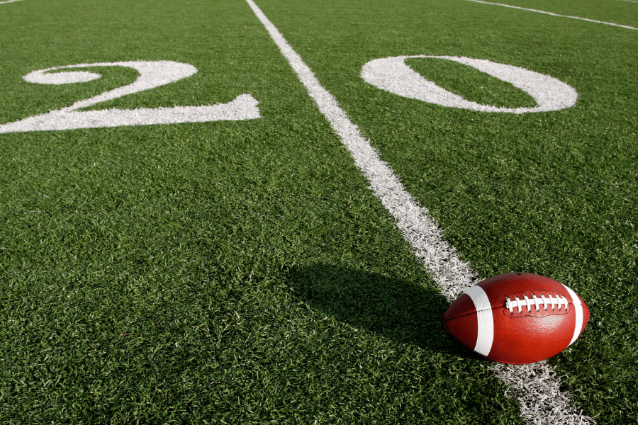 NFL Football Field with football