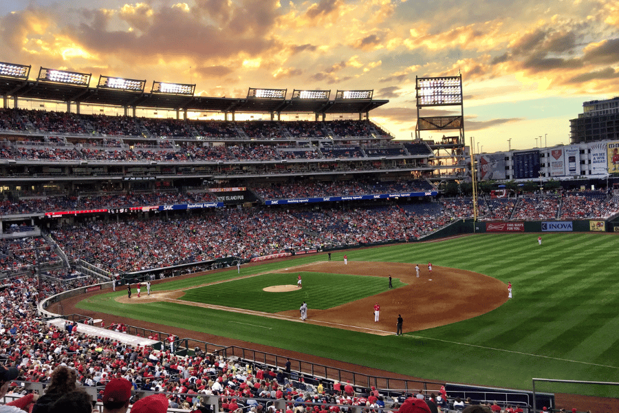 Baseball Stadium during the sunset