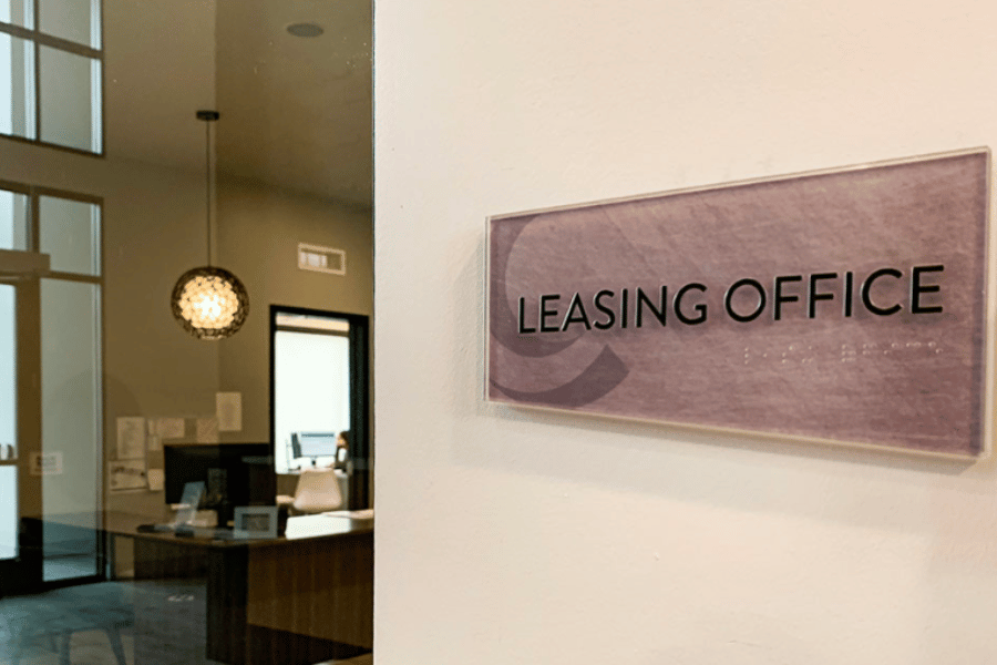 Leasing Office in an apartment building