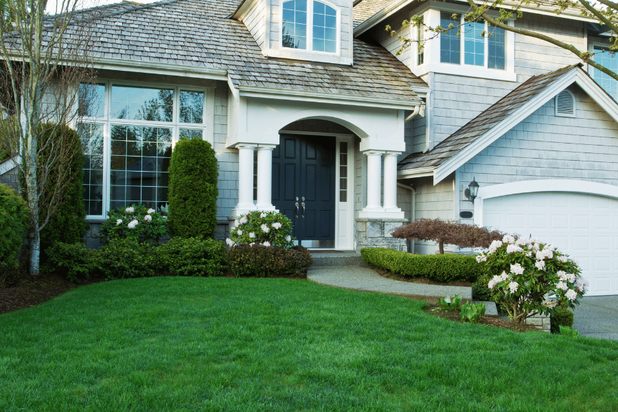 prepare your front yard by mowing the lawn and revamping the garden