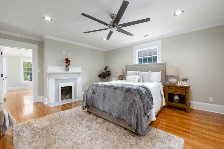 Utilize ceiling fans to cut cooling costs